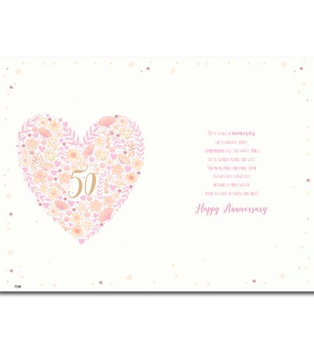Wife Golden 50th Anniversary Card - Image 2