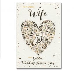 Wife Golden 50th Anniversary Card