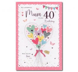 Mum 40th Birthday Card
