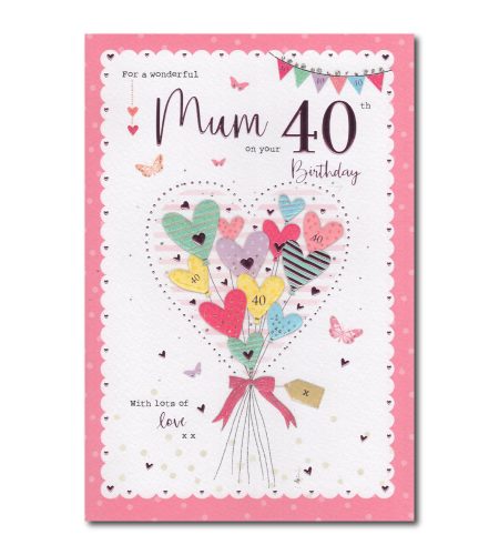 Mum 40th Birthday Card