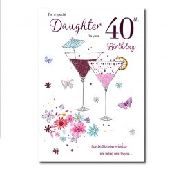 40th Birthday Daughter Card