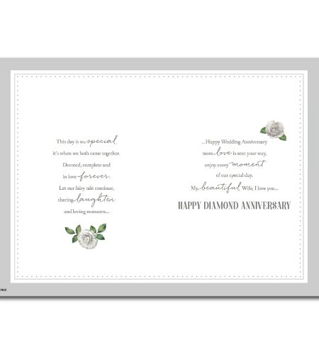 Wife Diamond 60th Anniversary Card - Image 2