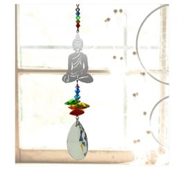 Buddha Crystal Charm - Rainbow