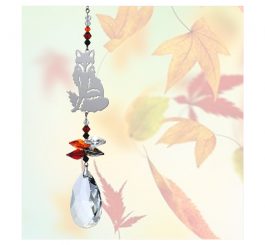 Fox Crystal Charm - Russet Red