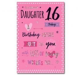 16th Birthday Daughter Card
