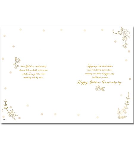 Mum & Dad Golden 50th Anniversary Card - Image 2