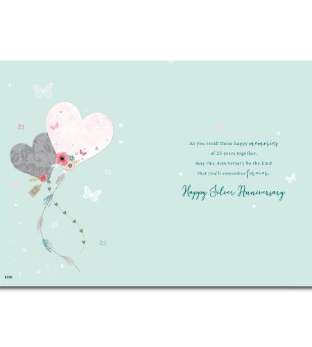 Silver 25th Anniversary Card - Image 2