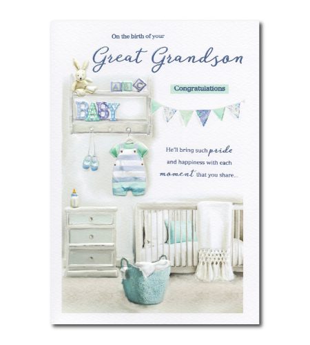 Great Grandson Birth Card