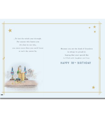 18th Birthday Grandson Card - Image 2