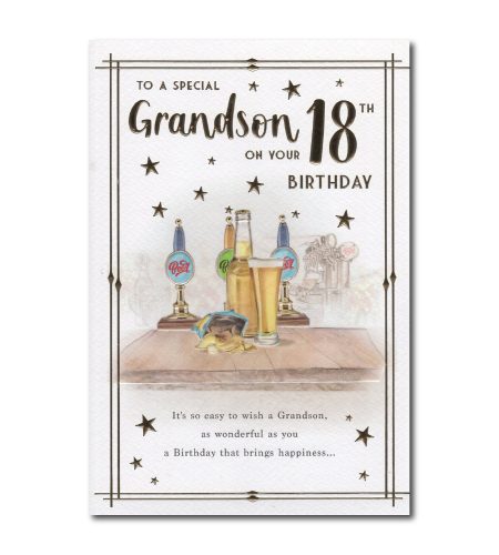 18th Birthday Grandson Card