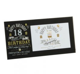 Birthday Glass Frame - Black