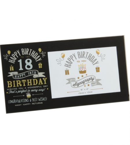 Birthday Glass Frame - Black