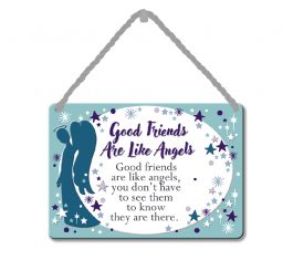 Friends are angels plaque