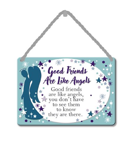 Friends are angels plaque