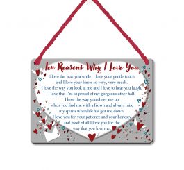 Reasons I love you Plaque