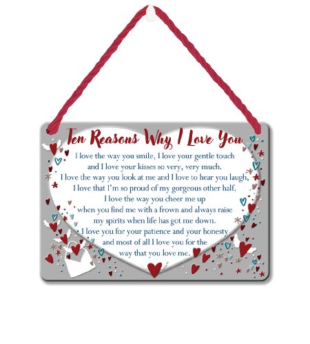Reasons I love you Plaque
