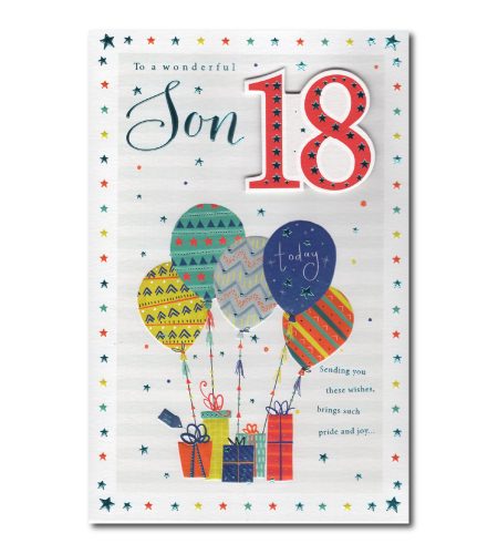 18th Birthday Son Card