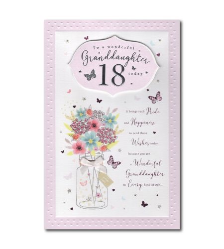 18th Birthday Granddaughter Card