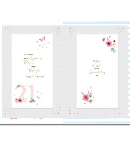 21st Birthday Granddaughter Card - Image 3