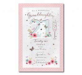 21st Birthday Granddaughter Card