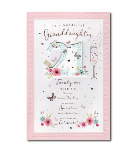 21st Birthday Granddaughter Card