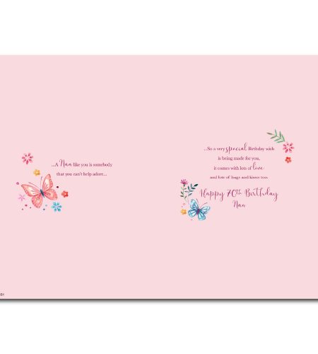 70th Birthday Nan Card - Image 2
