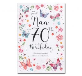 70th Birthday Nan Card