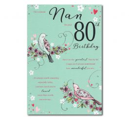 80th Birthday Nan Card