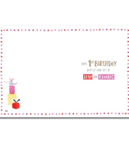 1st Birthday Granddaughter Card - Image 2