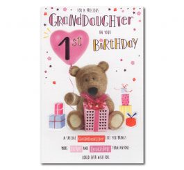 1st Birthday Granddaughter Card