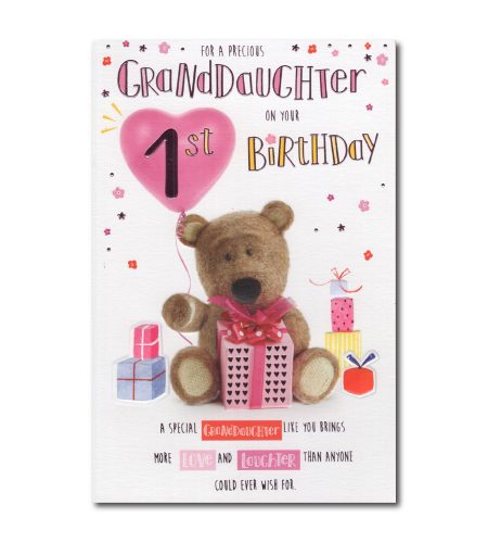 1st Birthday Granddaughter Card