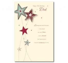 70th Birthday Dad Card