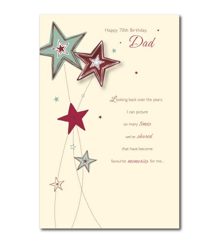 70th Birthday Dad Card
