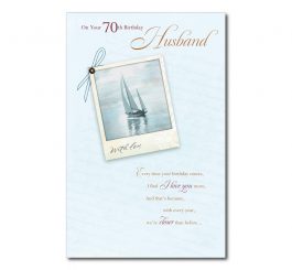 70th Birthday Husband Card