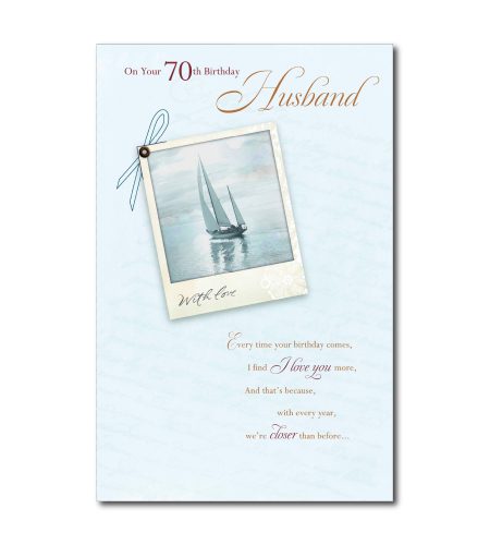 70th Birthday Husband Card