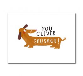 Clever Sausage Congrats Card