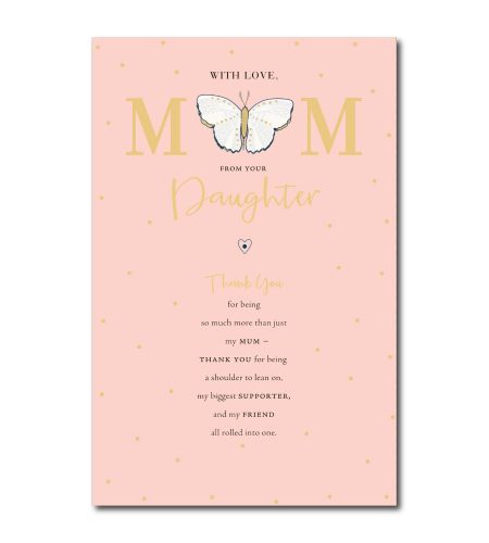 Mum From Daughter Mother's Day Card