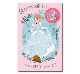 3rd Birthday Granddaughter Cinderella Card