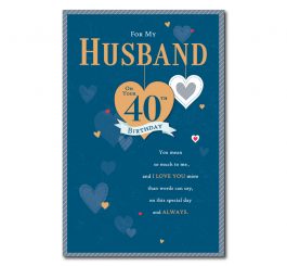 40th Birthday Husband Card