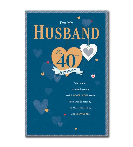 40th Birthday Husband Card