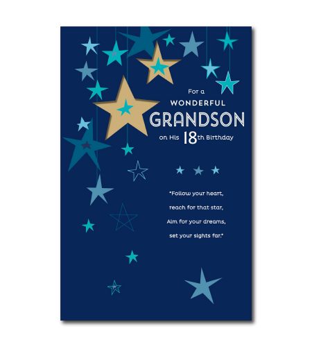 18th Birthday Grandson Card