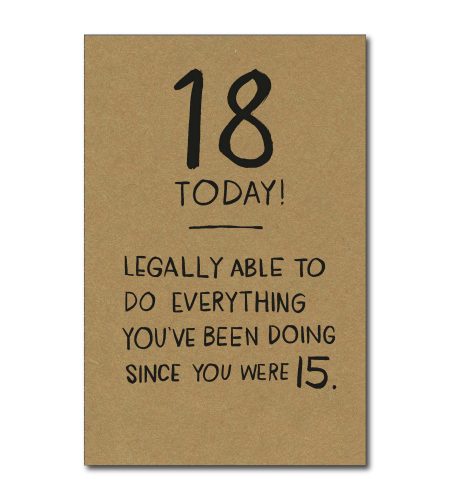 18 Today Birthday Card