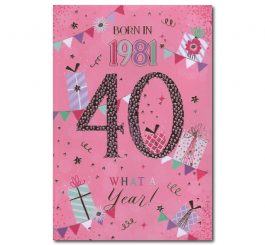 40th Birthday Card