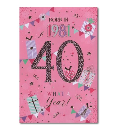 40th Birthday Card