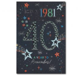 40th Birthday Card