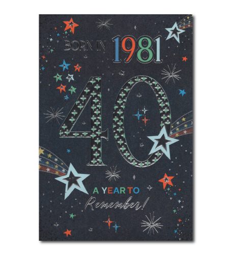40th Birthday Card
