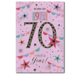 70th Birthday Card