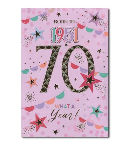 70th Birthday Card