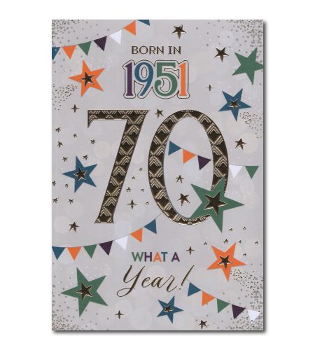 70th Birthday Card
