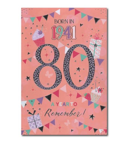 80th Birthday Card